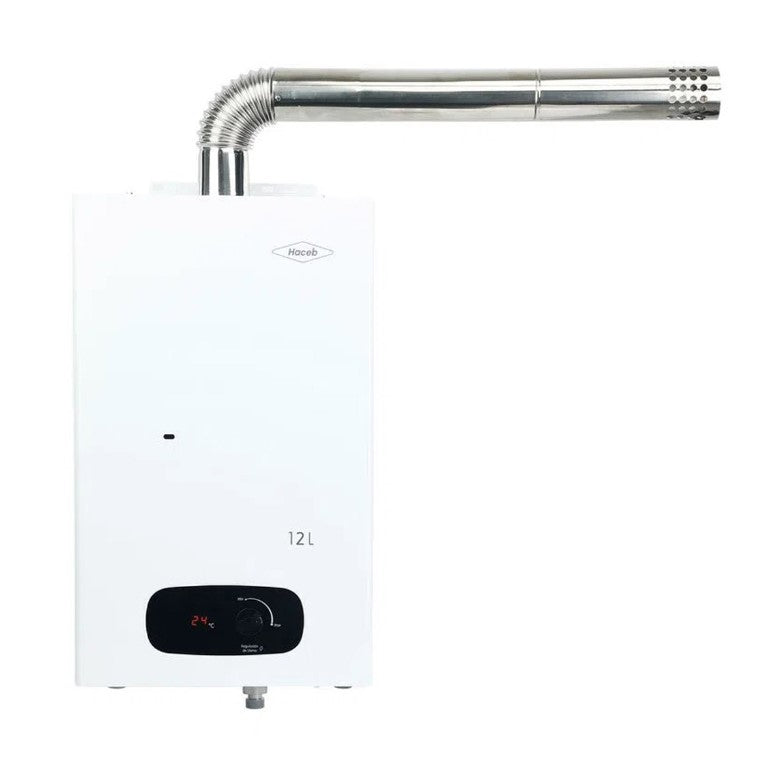 Calentador BAMBÚ HACEB de agua de paso a gas 12 L / min tiro forzado