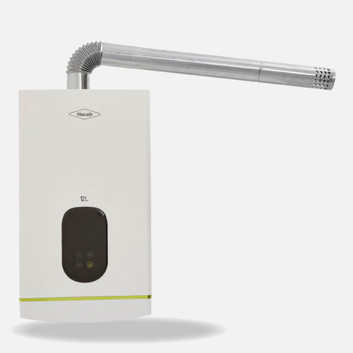 Calentador CORAL HACEB de agua de paso a gas 12 L / min tiro forzado