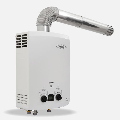 Calentador BAMBÚ HACEB de agua de paso a gas 7 L / min tiro natural