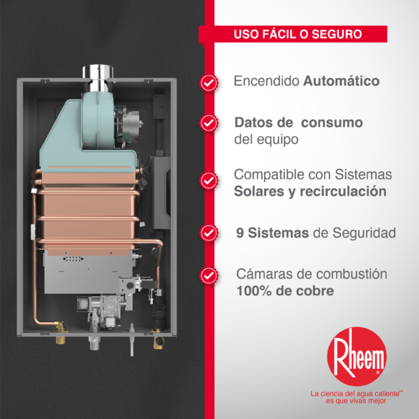 Calentador de agua 16 L / min Wifi Tiro Forzado Digital