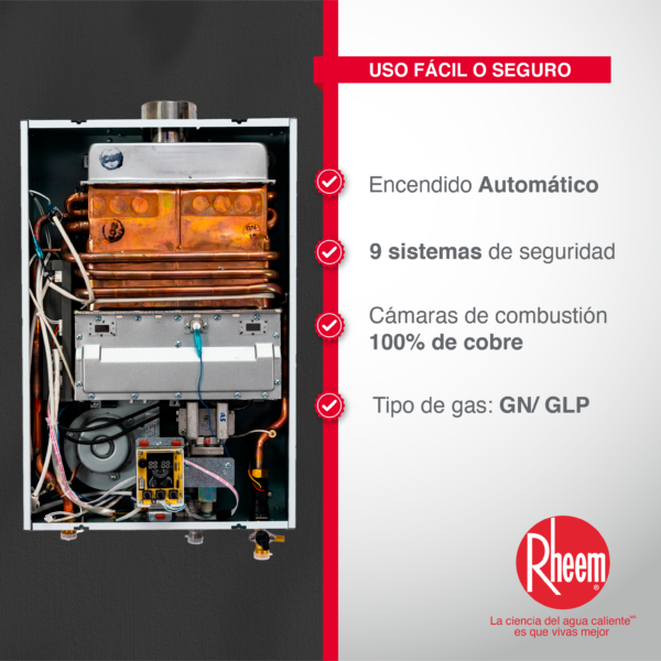 Calentador de agua 21lt Tiro Forzado Digital