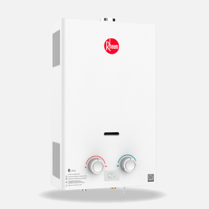 Calentador RHEEM de agua de paso a gas 6 L / min tiro forzado