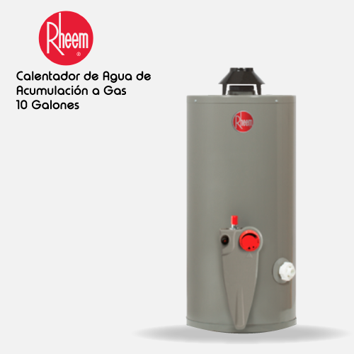 Calentador de agua RHEEM de acumulación a gas 10 galones