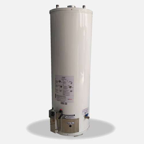 Calentador de agua de acumulación a gas con tubo difusor de 30 galones acero inoxidable