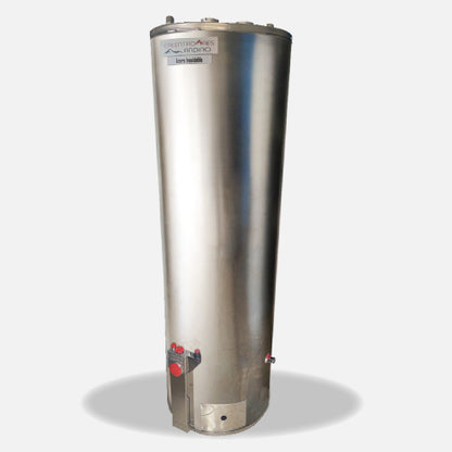 Calentador de agua de acumulación a gas con tubo difusor de 60 galones acero inoxidable
