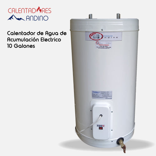 Calentador de agua de acumulación eléctrico de 10 galones acero inoxidable