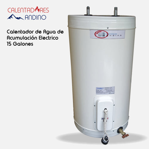 Calentador de agua de acumulación eléctrico de 15 galones acero inoxidable