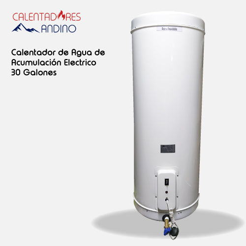 Calentador de agua de acumulación eléctrico de 30 galones acero galvanizado